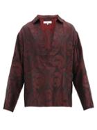 Matchesfashion.com Sasquatchfabrix - Skipper Dragon-print Shirt - Mens - Burgundy