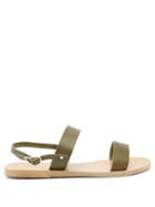 Matchesfashion.com Ancient Greek Sandals - Clio Leather Sandals - Womens - Dark Green