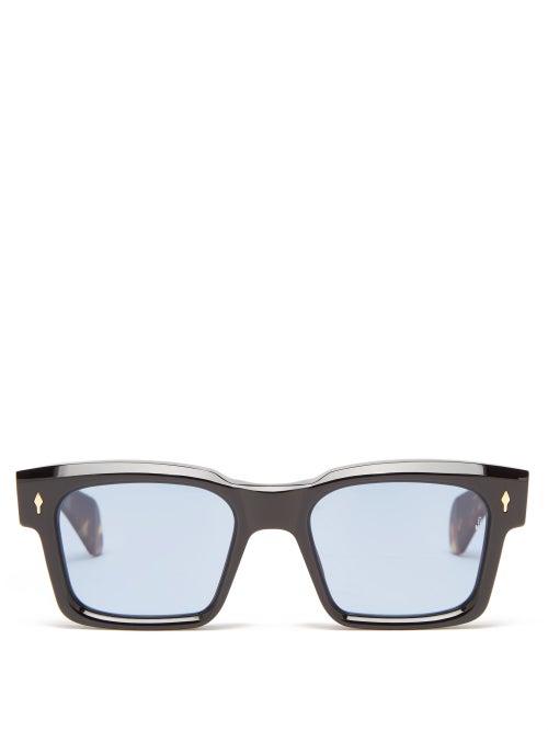 Jacques Marie Mage - Kaine Acetate Square Frame Sunglasses - Mens - Black