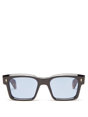 Jacques Marie Mage - Kaine Acetate Square Frame Sunglasses - Mens - Black