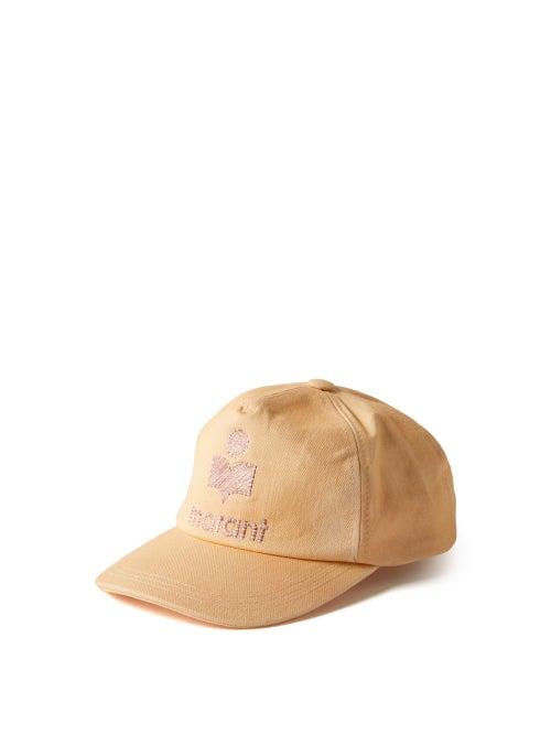 Isabel Marant - Tyron Logo-embroidered Canvas Baseball Cap - Womens - Yellow Gold