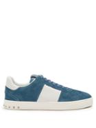Matchesfashion.com Valentino - Fly Crew Low Top Suede Trainers - Mens - Blue