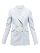 Matchesfashion.com Gabriela Hearst - Angela Double Breasted Wool Blazer - Womens - Light Blue