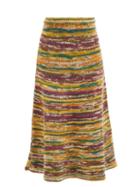 Gabriela Hearst - Sana Striped Cashmere Midi Skirt - Womens - Multi