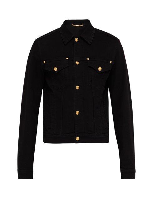 Matchesfashion.com Versace - Medusa Button Denim Jacket - Mens - Black