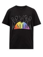 Amiri - X Playboy Rainbow Logo-print Cotton-jersey T-shirt - Mens - Black