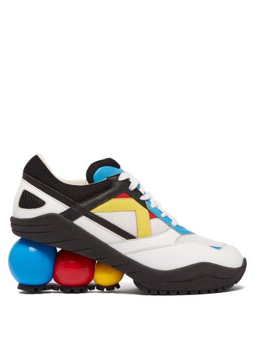 Matchesfashion.com Christopher Kane - Looner Molecule Leather And Mesh Trainers - Womens - Multi