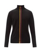 Matchesfashion.com Paul Smith - Artist-stripe Zipped Merino-wool Track Jacket - Mens - Black