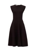 Matchesfashion.com Stella Mccartney - Flared Stretch-jersey Dress - Womens - Black