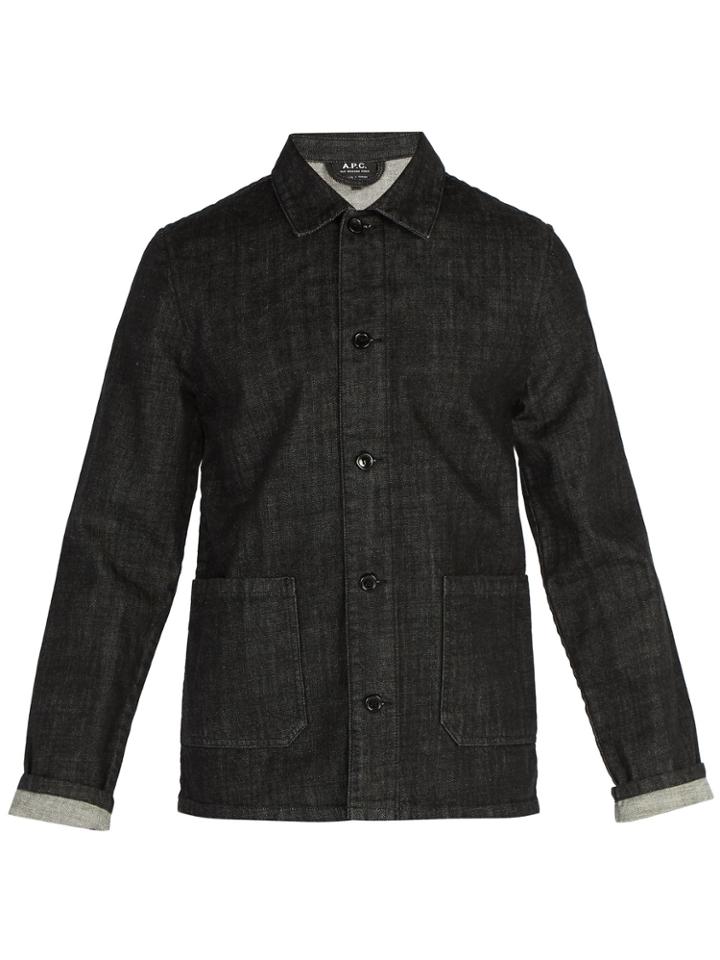 A.p.c. Point-collar Denim Overshirt