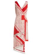 Matchesfashion.com Altuzarra - Pavilion Bandana Print Silk Dress - Womens - Red White