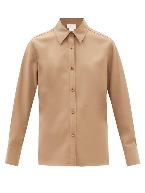 A.p.c. - X Suzanne Koller Kent Twill Shirt - Womens - Beige
