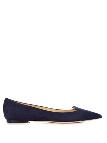 Jimmy Choo Attila Suede Point-toe Flats