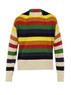 Matchesfashion.com Jw Anderson - Papaya Striped Knit Linen Sweater - Mens - Multi
