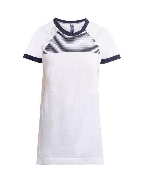Matchesfashion.com Lndr - Optic Performance Cotton Blend T Shirt - Womens - White Multi