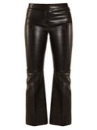 Alexander Mcqueen Cropped Flared Leather Trousers
