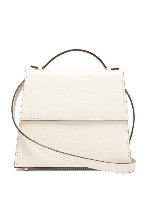 Matchesfashion.com Hunting Season - Top Handle Small Lizard Skin Bag - Womens - White
