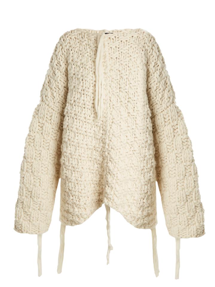 Joseph Osize Popcorn-knit Wool Sweater