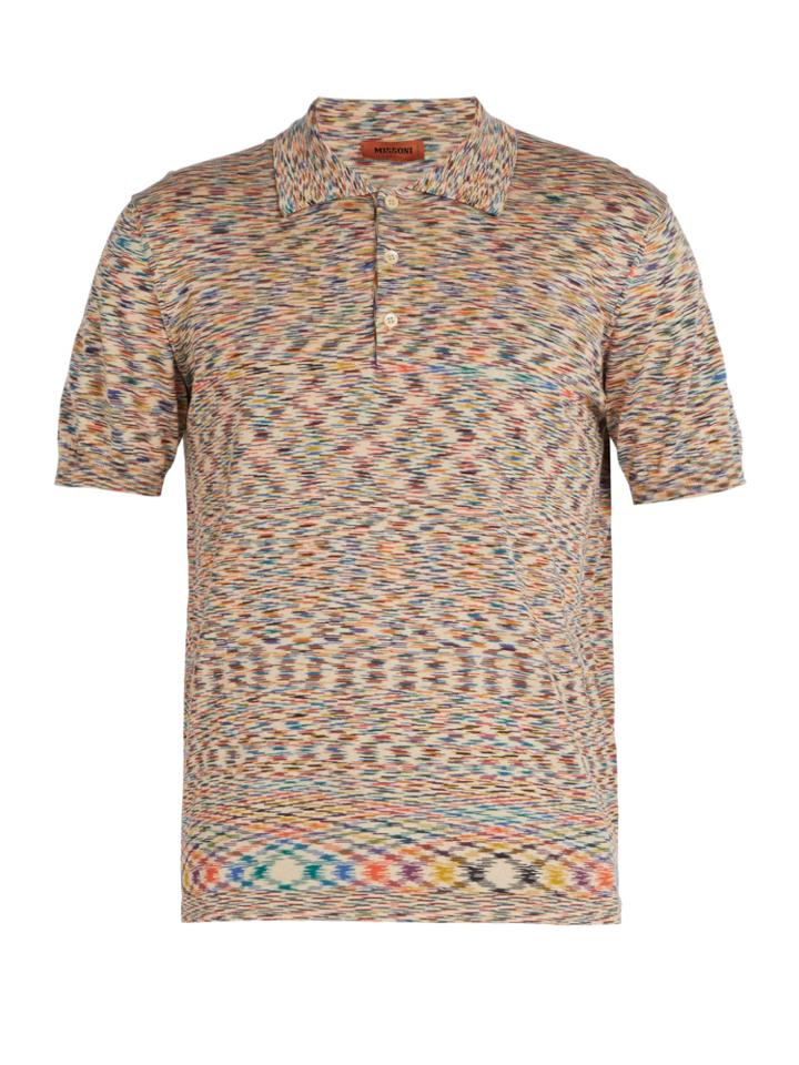 Missoni Striped Cotton-knit Polo Shirt