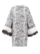 Matchesfashion.com Andrew Gn - Embellished-cuff Metallic Fil-coup Mini Dress - Womens - Silver