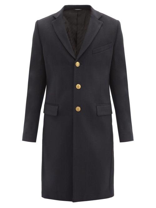 Matchesfashion.com Givenchy - Single-breasted Wool-blend Coat - Mens - Black