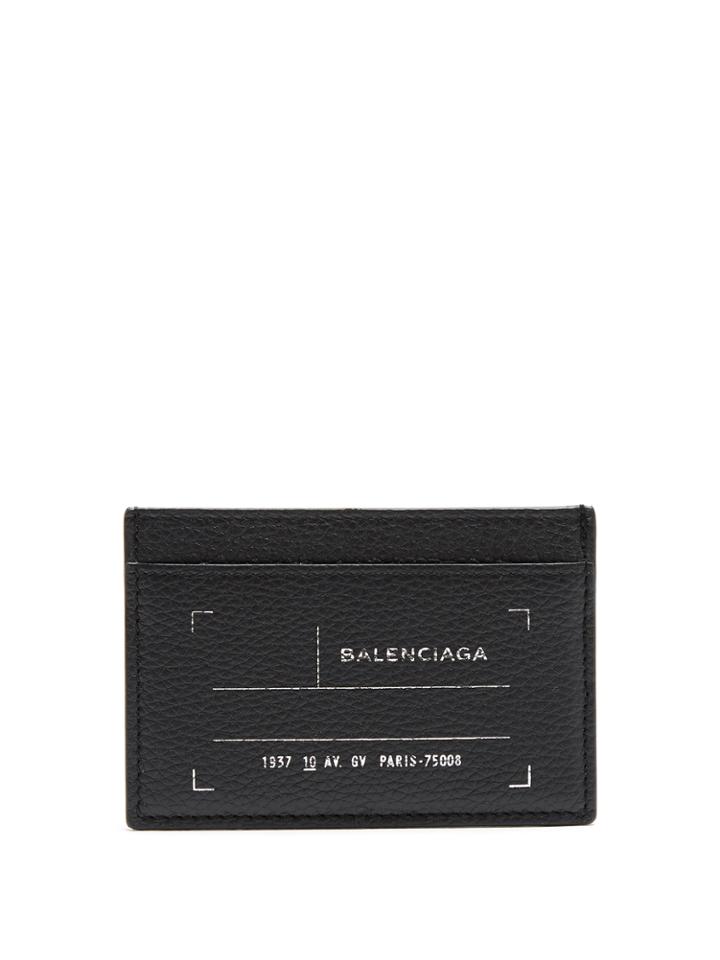 Balenciaga Tag-print Leather Cardholder