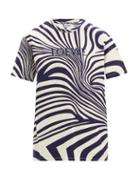 Matchesfashion.com Loewe - Psychedelic Logo-print Cotton T-shirt - Mens - White Navy