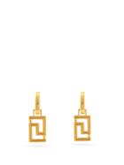 Matchesfashion.com Versace - Greca-engraved Drop Earrings - Womens - Gold