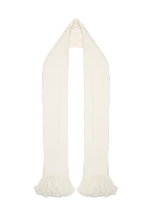 Matchesfashion.com Ryan Roche - Fringed Cashmere Blanket Scarf - Womens - Ivory