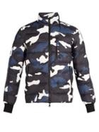 Matchesfashion.com Valentino - Camouflage Print Down Jacket - Mens - Blue