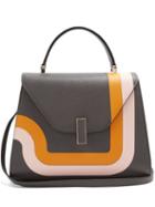 Matchesfashion.com Valextra - Iside Medium Striped Grained Leather Bag - Womens - Grey Multi