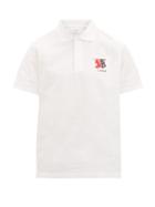 Matchesfashion.com Burberry - Kimpton Logo Embroidered Cotton Piqu Polo Shirt - Mens - White