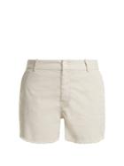 Nili Lotan Carpenter Frayed Cotton-blend Shorts
