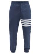 Matchesfashion.com Thom Browne - Logo-print Drawstring-waist Track Pants - Mens - Navy