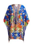 Matchesfashion.com Camilla - Playing Koy Print Silk Kaftan - Womens - Blue Print