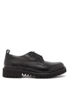 Matchesfashion.com Valentino - Logo Debossed Leather Derby Shoes - Mens - Black