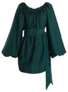 Matchesfashion.com Kalita - Pegasus Balloon Sleeve Dress - Womens - Green