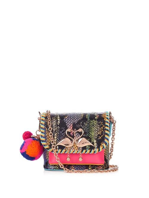 Sophia Webster Claudie Embellished Snakeskin Cross-body Bag