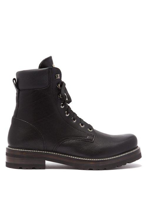 Matchesfashion.com Montelliana - Marc Lace Up Leather Ankle Boots - Mens - Black