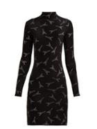 Matchesfashion.com Balenciaga - Eiffel Tower Crystal Embellished Knitted Dress - Womens - Black Multi