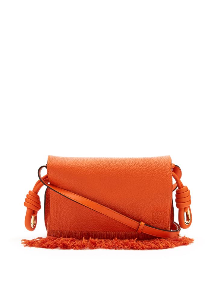 Loewe Flamenco Small Grained-leather Cross-body Bag