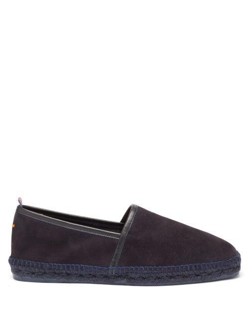 Matchesfashion.com Castaer - Paul Whipstitched Suede Espadrilles - Mens - Navy
