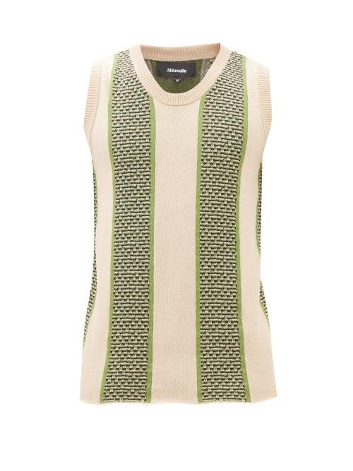 Ahluwalia - Textured-knit Merino Tank - Mens - Green