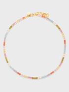 Crystal Haze - Serena Cubic Zirconia & 18kt Gold-plated Necklace - Womens - Rainbow