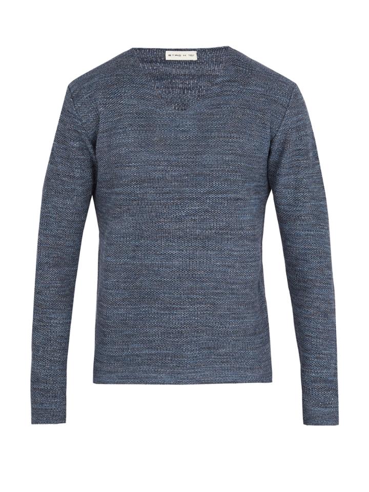 Etro V-neck Cotton-blend Knit Sweater