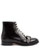 Gucci Queercore Leather Brogue Boots