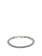Matchesfashion.com Tom Wood - Oxidised Sterling Silver Curb Chain Bracelet - Mens - Silver