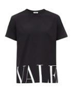 Matchesfashion.com Valentino - Logo-print Cotton-jersey T-shirt - Mens - Black White
