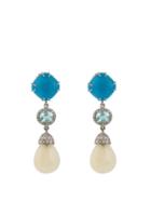 Nsr Nina Runsdorf Diamond, Turquoise, Opal & White-gold Earrings