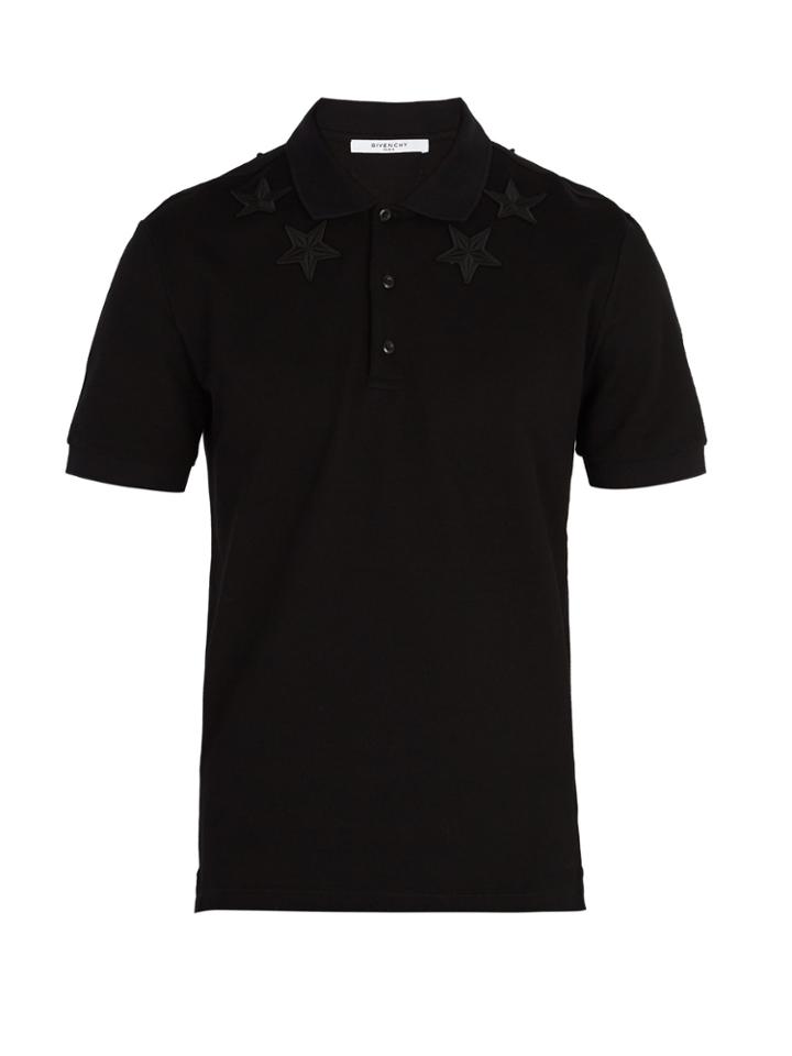 Givenchy Star-embroidered Cotton Polo Shirt